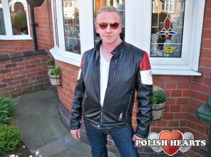 wearing a motor bike jacket wearing a motor bike jacket