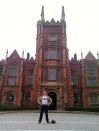 Outside the Aula Maxima, Queens University Belfast
