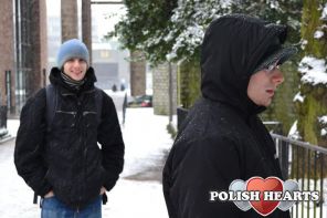 w niebieskiej czapce to ja:P zimno bylo :D