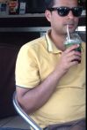 Drinking Ice Tea at London Waterloo 