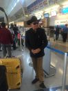 At Dallas Airport,Last year.
